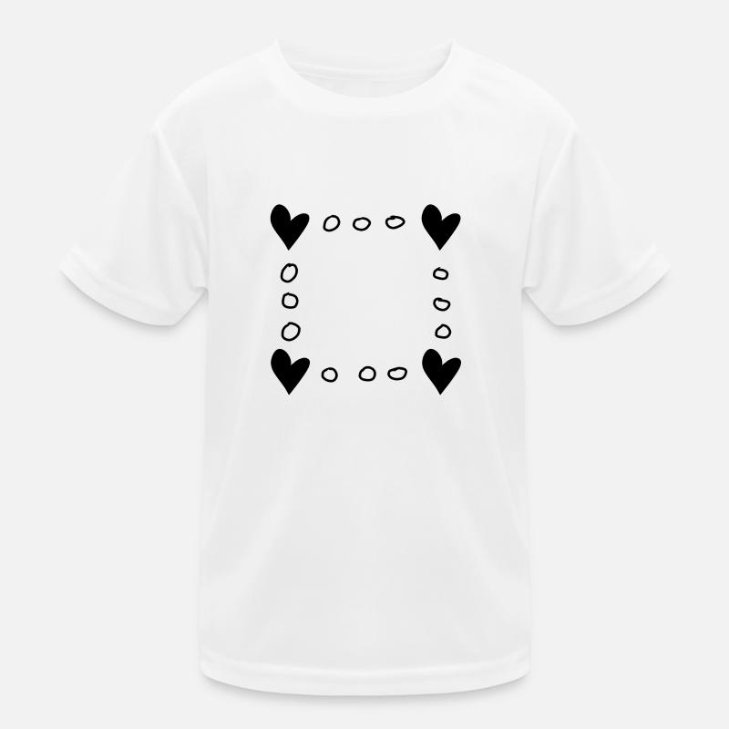 herz herzen muster symbol form liebe Kinder Funktions-T-Shirt