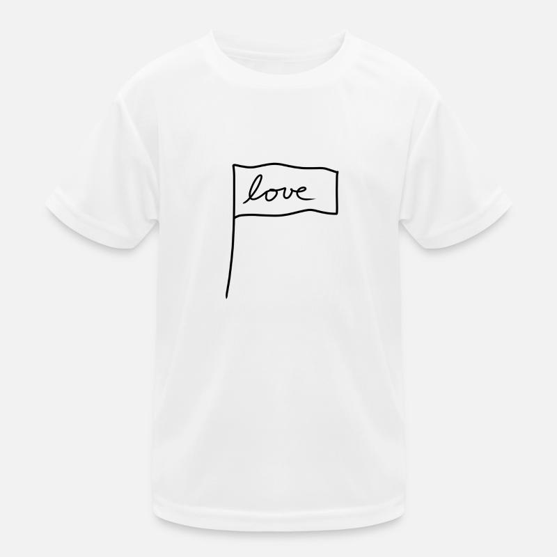 Drapeau Symbole Forme Amour T-shirt sport Enfant