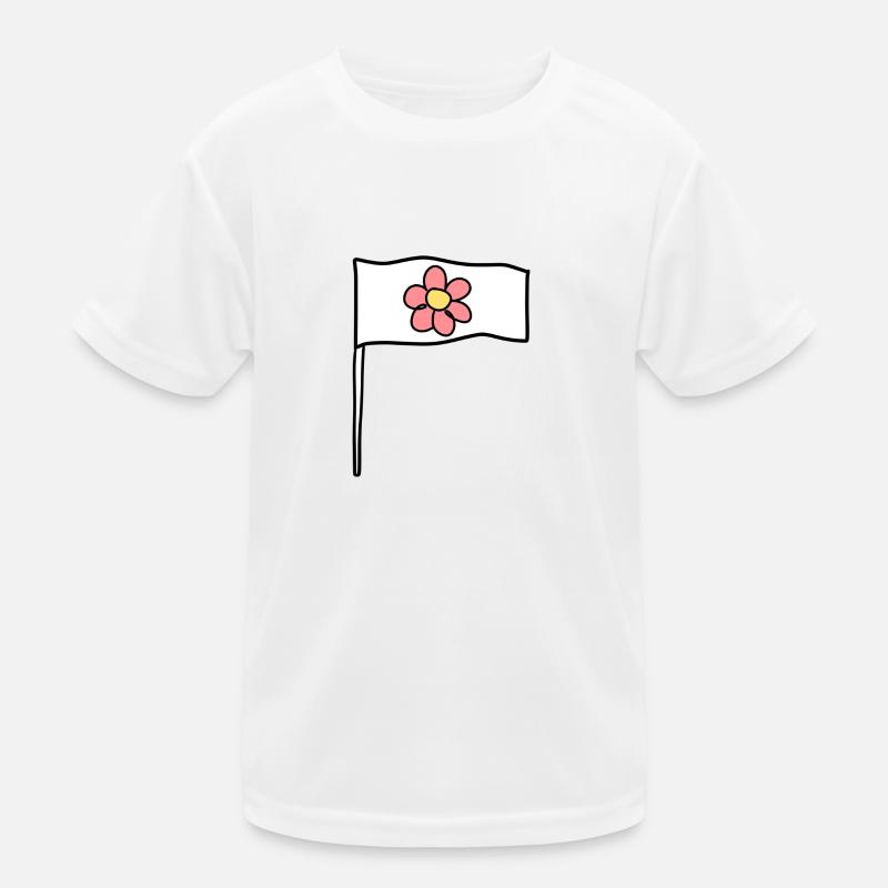 Fleur Drapeau Rose Symbole Forme Nature T-shirt sport Enfant