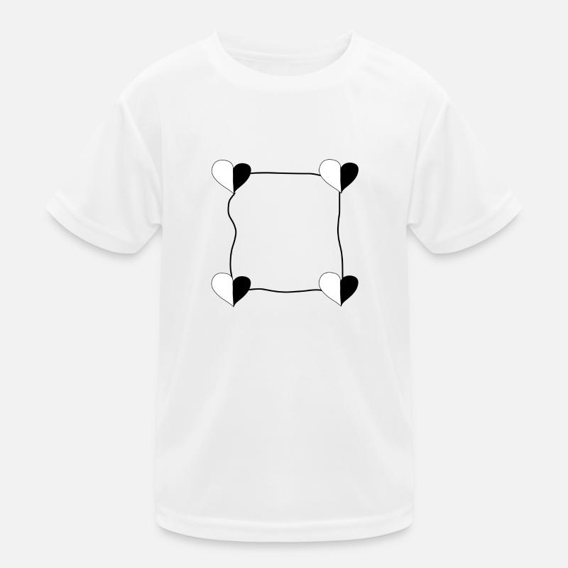 vier herzen rahmen Kinder Funktions-T-Shirt
