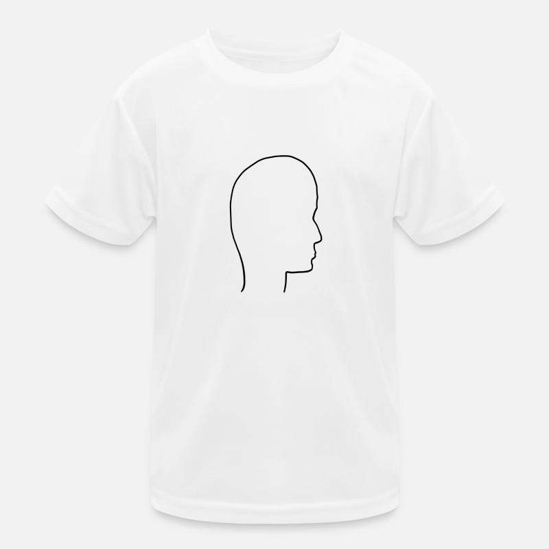 Head Profile People Side Kids Functional T-Shirt
