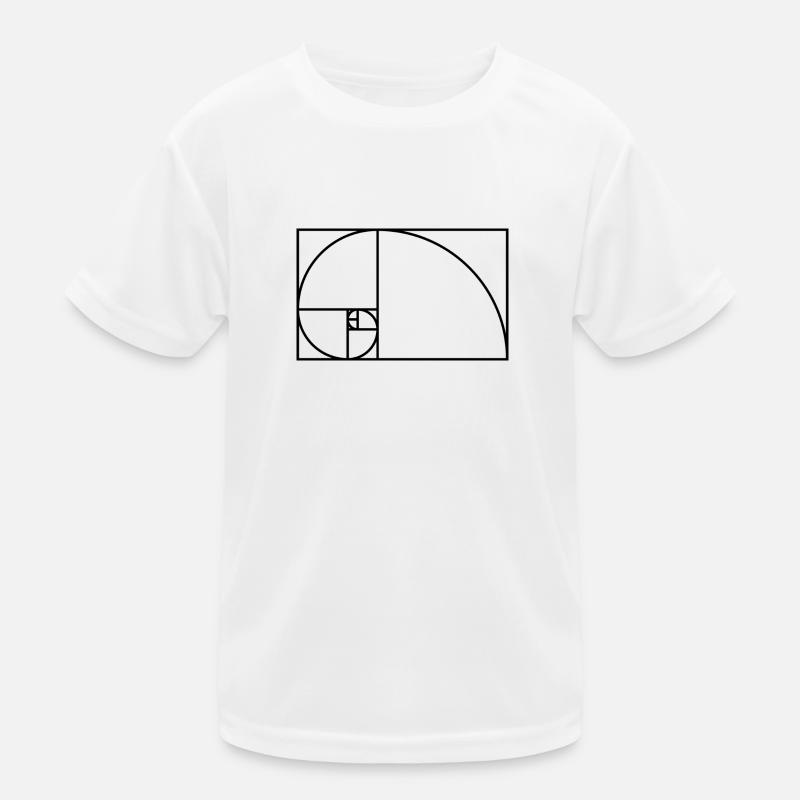Fibonacci spiral math gift idea nerd Kids Functional T-Shirt