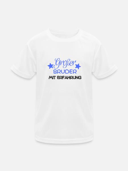 Großer Bruder mit Erfahrung - Kinder Funktions-T-Shirt - Weiß - Vorne
