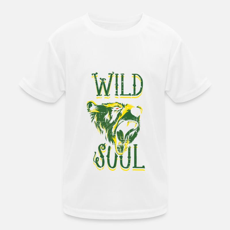 Une belle « Wild Soul » avec un design d’ours T-shirt sport Enfant