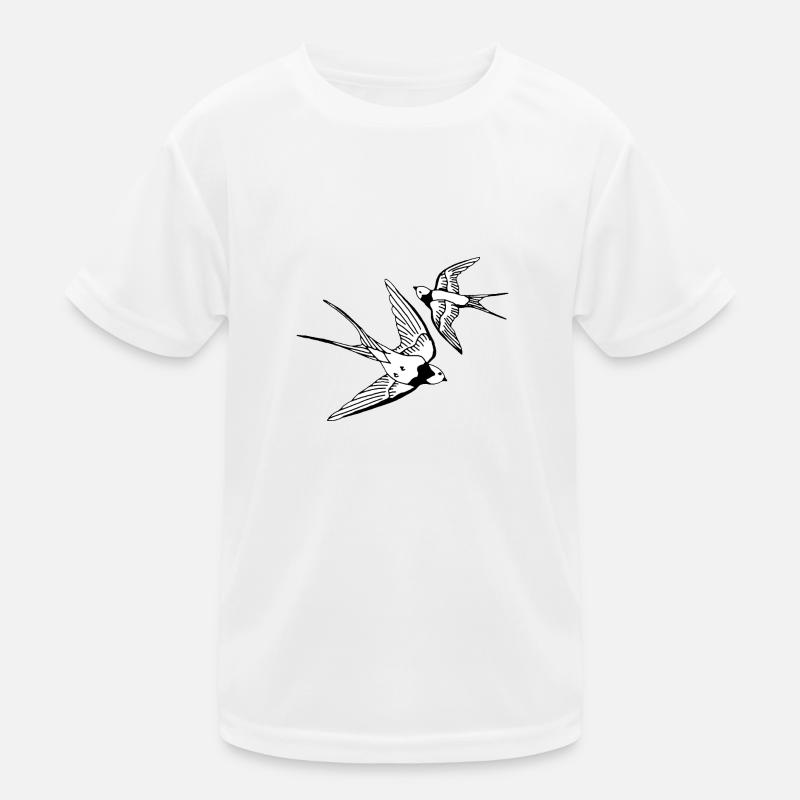 Vögel Kinder Funktions-T-Shirt