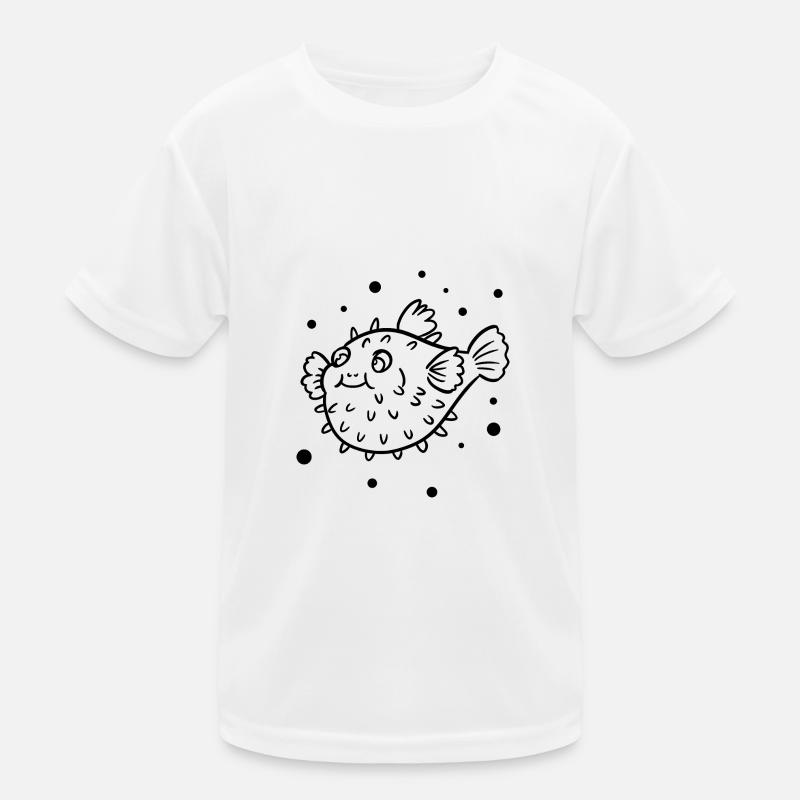 Thick puffer fish Kids Functional T-Shirt