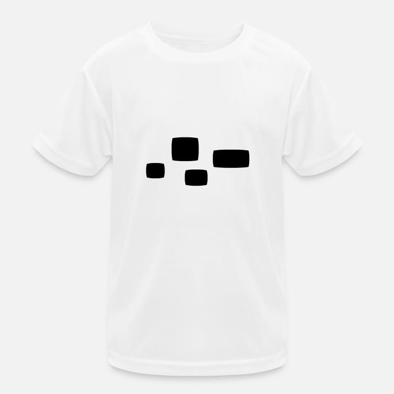 Four Squares Square Shape Symbol Pattern Kids Functional T-Shirt