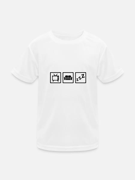 Chillen - Kinder Funktions-T-Shirt - Weiß - Vorne