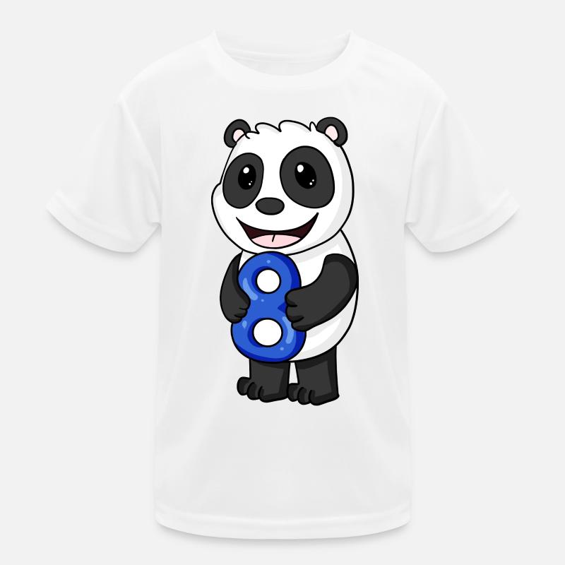 Panda 8 Kinder Funktions-T-Shirt