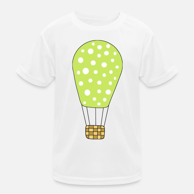 Hot air balloon green Kids Functional T-Shirt