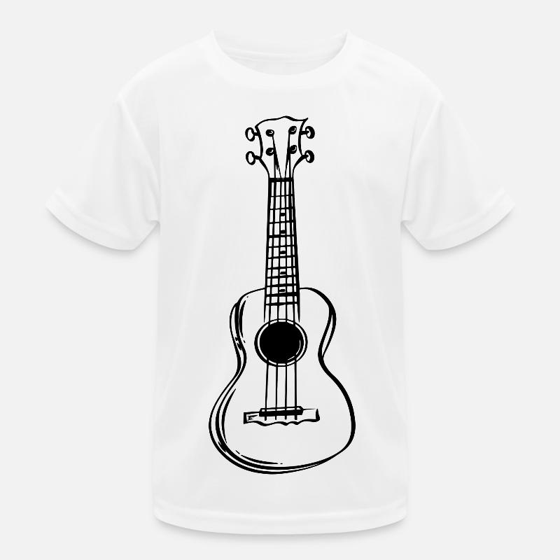 Ukulele Line Art Kinder Funktions-T-Shirt