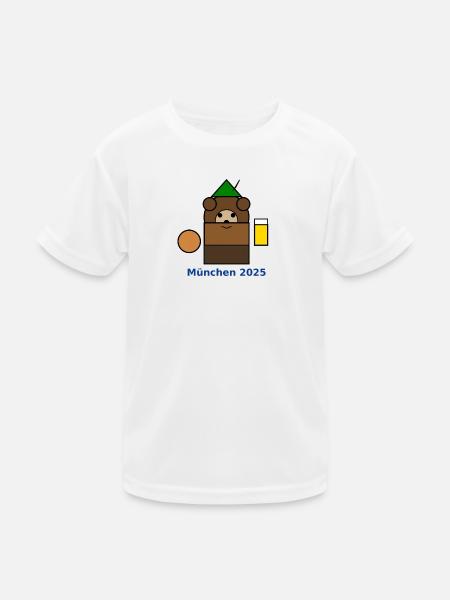 München2025 Bären-Logo - Kids Functional T-Shirt - white