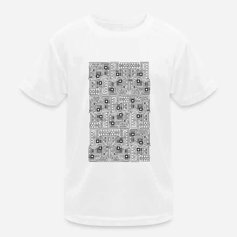 Platine CPU Motiv Technik Muster Computer Geschenk Kinder Funktions-T-Shirt