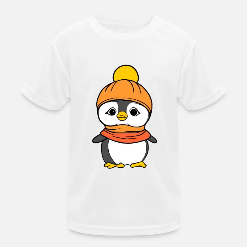 Pingouin avec bonnet et écharpe T-shirt sport Enfant