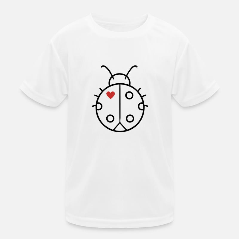 Ladybug with heart Kids Functional T-Shirt
