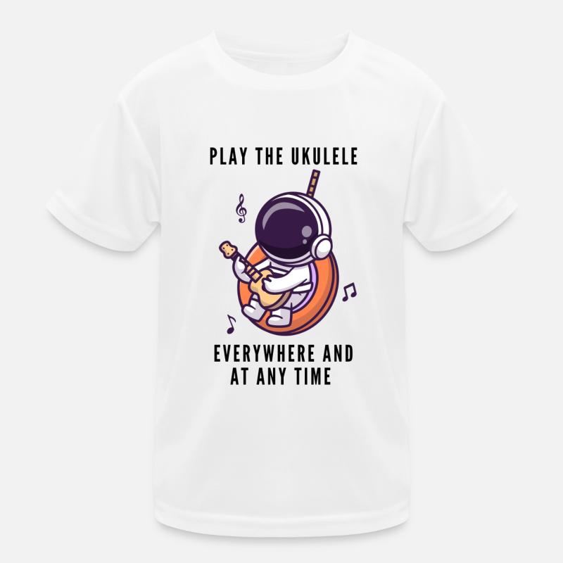 Ukulele astronaut unique design - Kids Functional T-Shirt - white