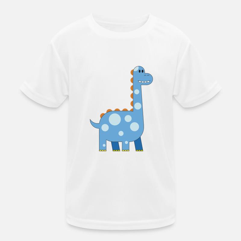 fröhlicher Dinosaurier Kuscheltier Kind süß Urzeit Kinder Funktions-T-Shirt