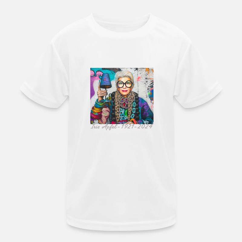 Illustration, Colorful, Graffiti, Iris Apple Kids Functional T-Shirt