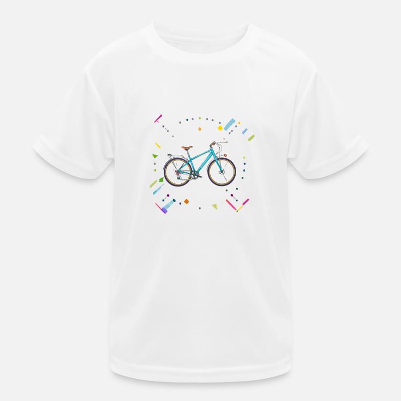 abstrait, dessin, vélo, coloré T-shirt sport Enfant