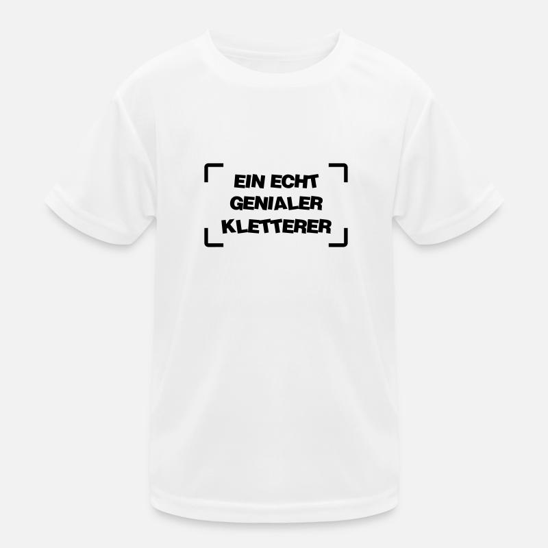 Klettern Bergsteiger Kletterer Kletterin Steigen Kinder Funktions-T-Shirt