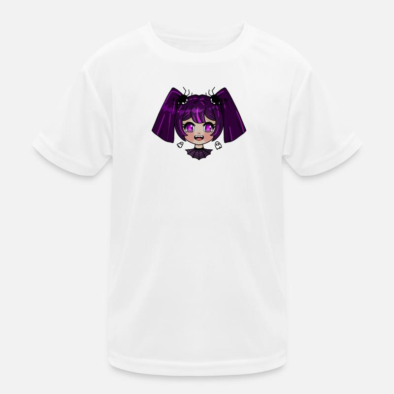 Chibi Vampir mit lila Zöpfen Kinder Funktions-T-Shirt