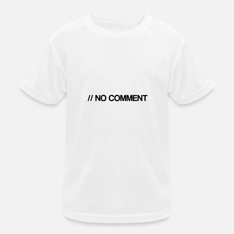 No Comment - Computer Science - Comment - Coden - Kids Functional T-Shirt - white