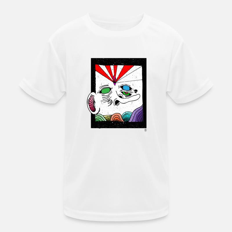 abstract face art gift shirt Kids Functional T-Shirt