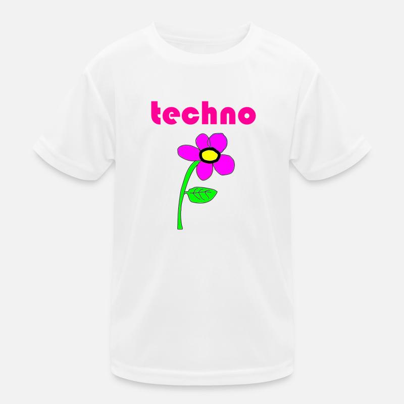 techno blume Kinder Funktions-T-Shirt