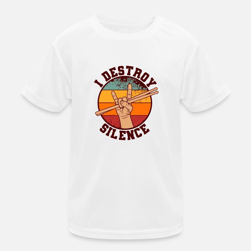 Schlagzeuger Kinder Funktions-T-Shirt