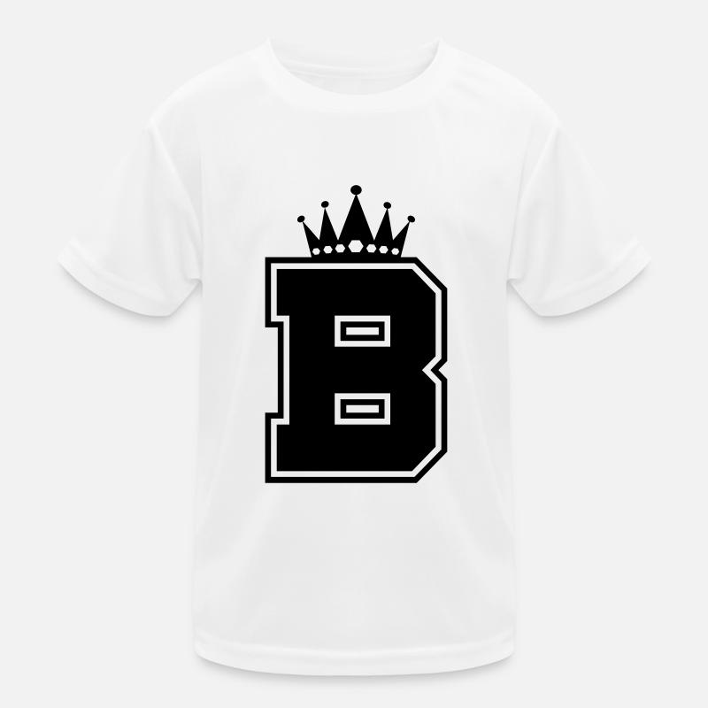 letter B crown - Kids Functional T-Shirt - white