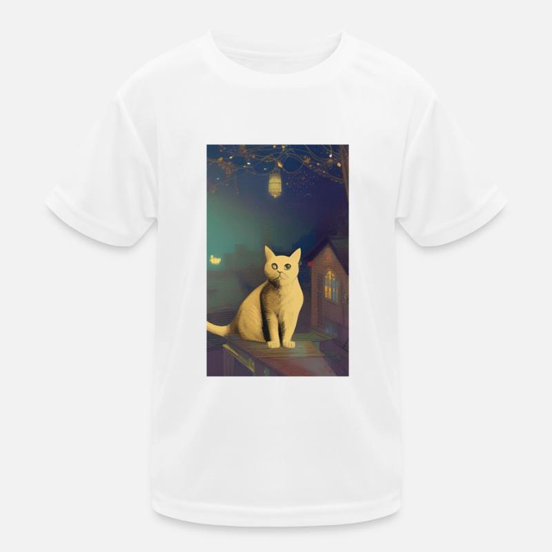 Cat AI Generated Art Kinder Funktions-T-Shirt
