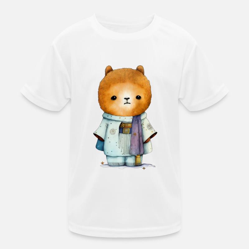 Süß Alpaca Astronaut Weltraum Tier Geschenk Kinder Funktions-T-Shirt
