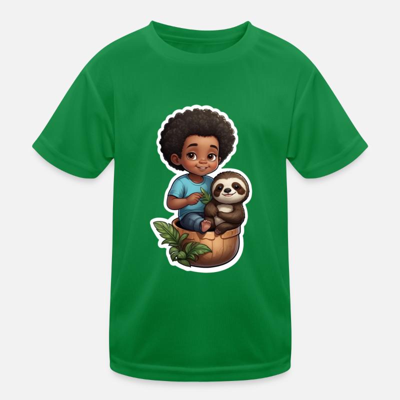 Child Sloth Gift Idea Gift Proposal Kids Functional T-Shirt