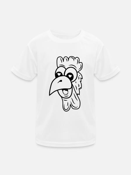 verliebtes huhn - Kinder Funktions-T-Shirt - Weiß - Vorne