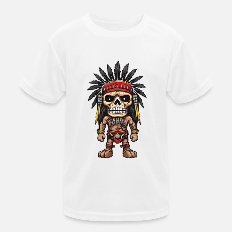 Apache Indian Skeleton Kids Functional T-Shirt