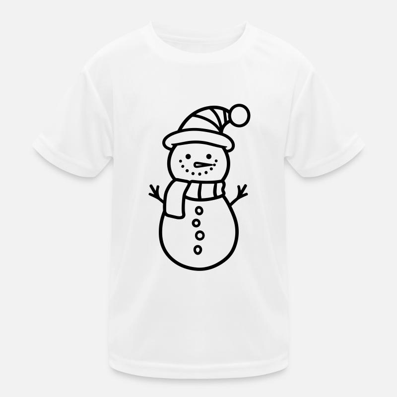 Schneemann Kinder Funktions-T-Shirt