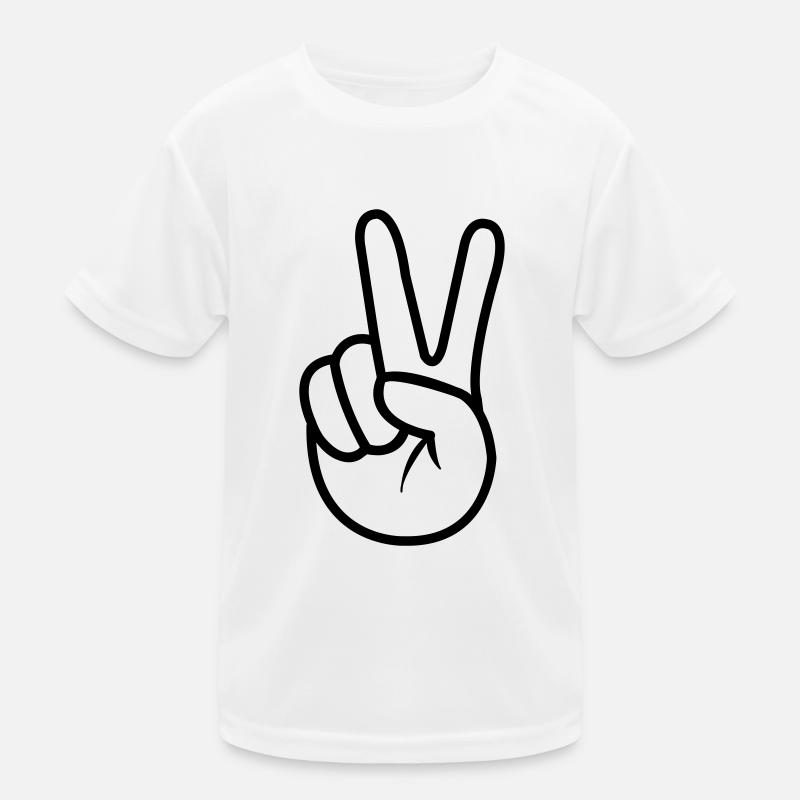 peace hand Kinder Funktions-T-Shirt