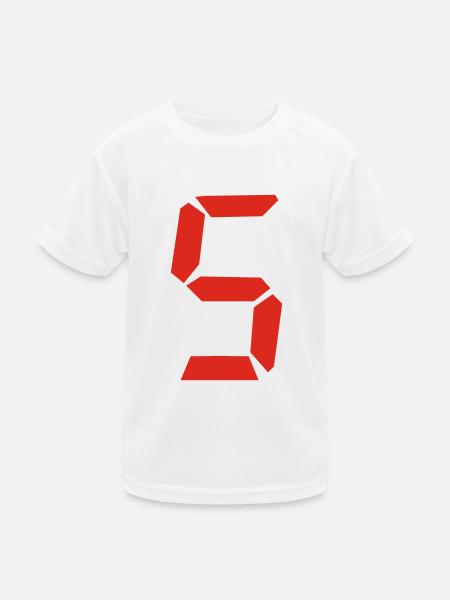 5 - Kinder Funktions-T-Shirt - Weiß