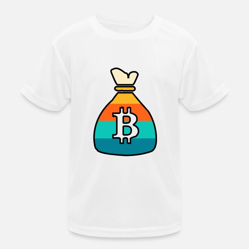 Retro bitcoin exchange Kids Functional T-Shirt