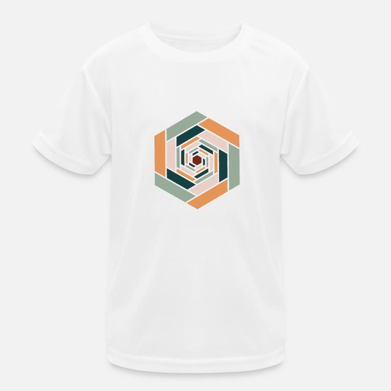 Farbiges Infinity-Sechseck Kinder Funktions-T-Shirt