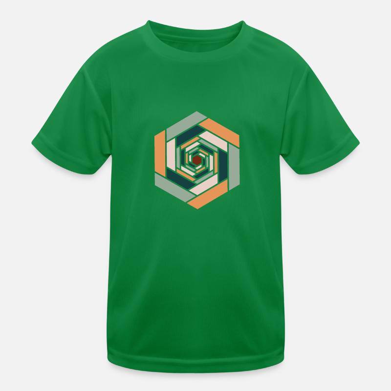 Colored infinity hexagon Kids Functional T-Shirt
