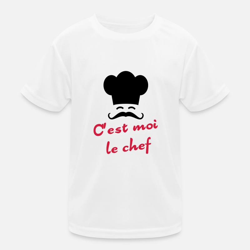 C'est moi le chef - Kids Functional T-Shirt - white