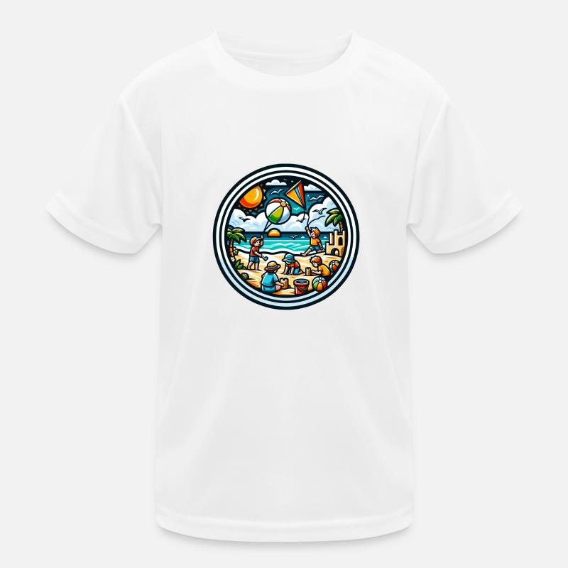 day at the beach tee Kids Functional T-Shirt