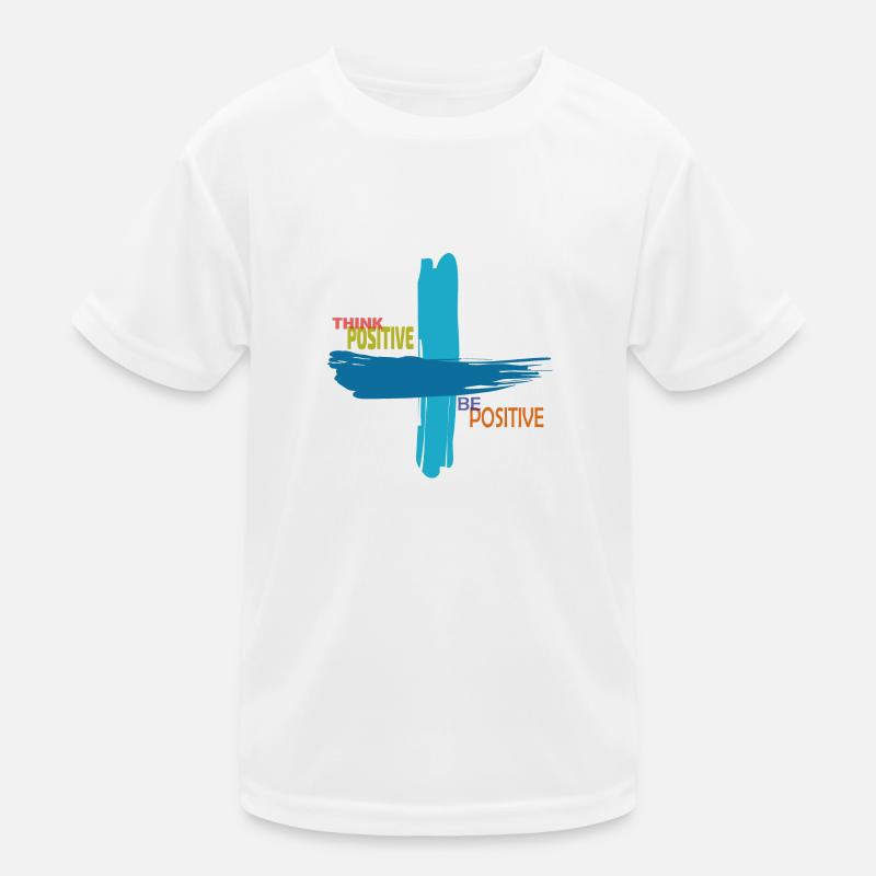 Optimismus - Kinder Funktions-T-Shirt - Weiß