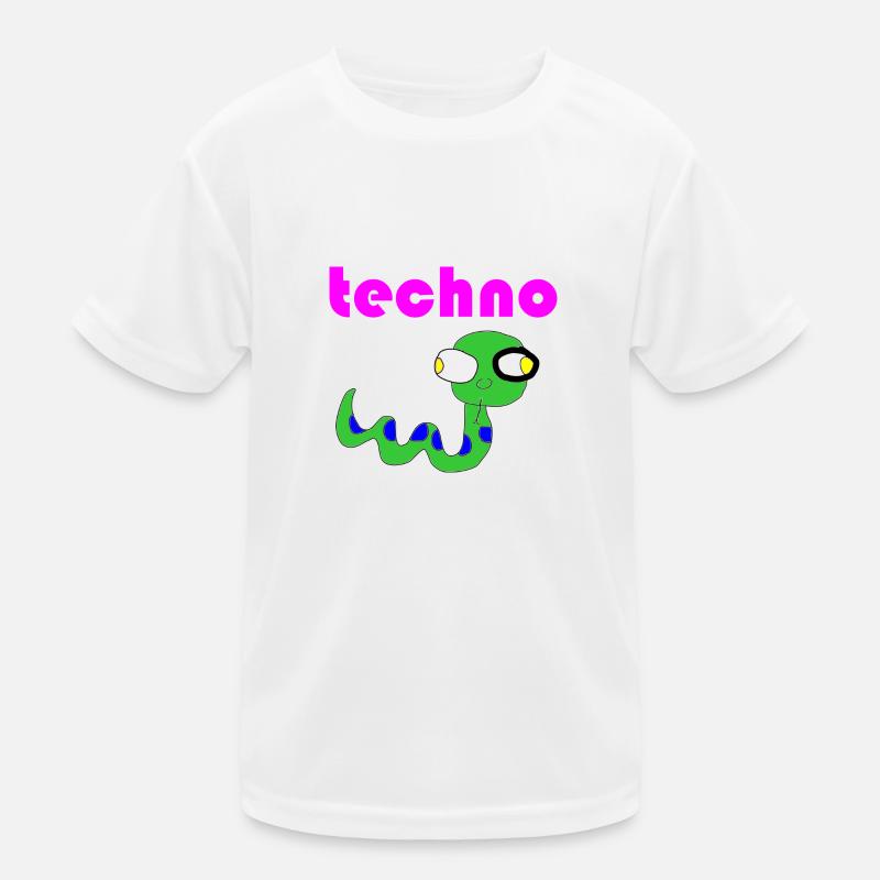 techno schlange Kinder Funktions-T-Shirt