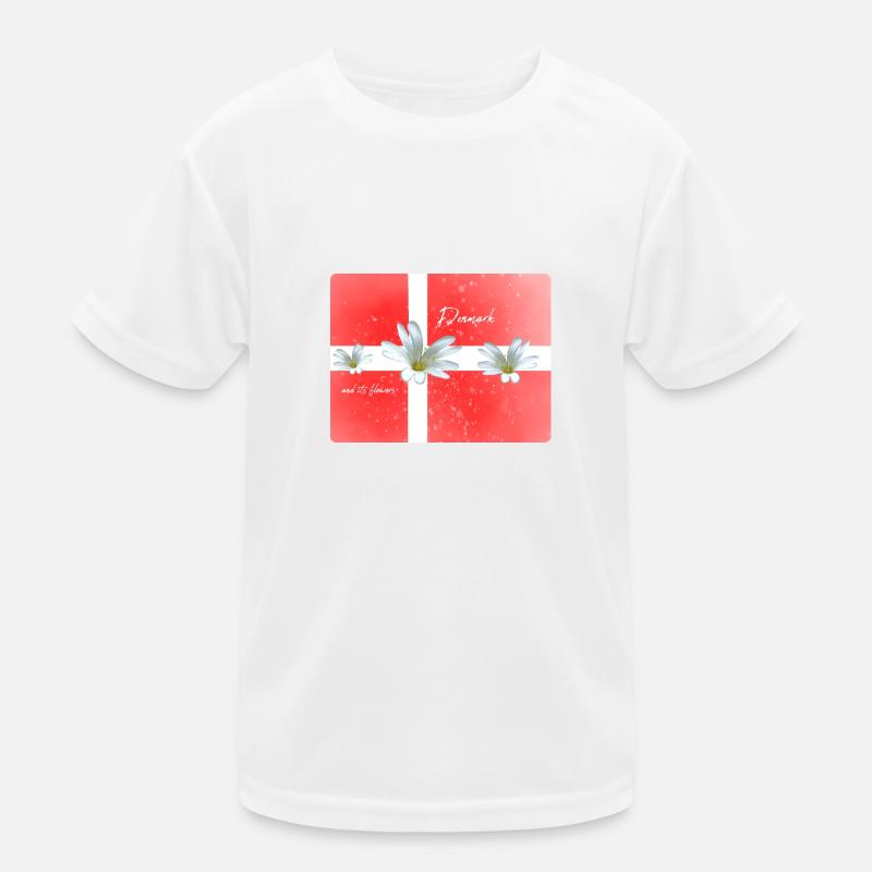 Danemark Danemark Danemark Drapeau T-shirt sport Enfant
