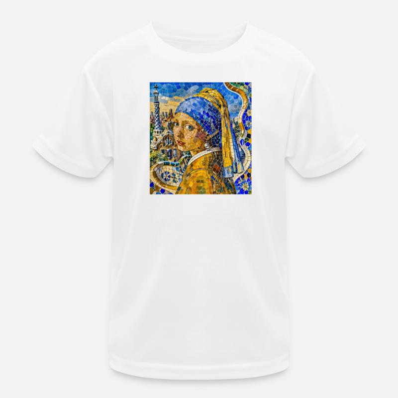 Perle de l’écharpe bleue T-shirt sport Enfant