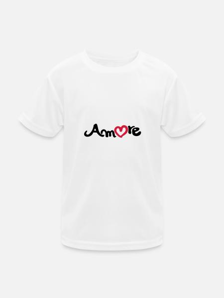 amore - Kids Functional T-Shirt - white - Front