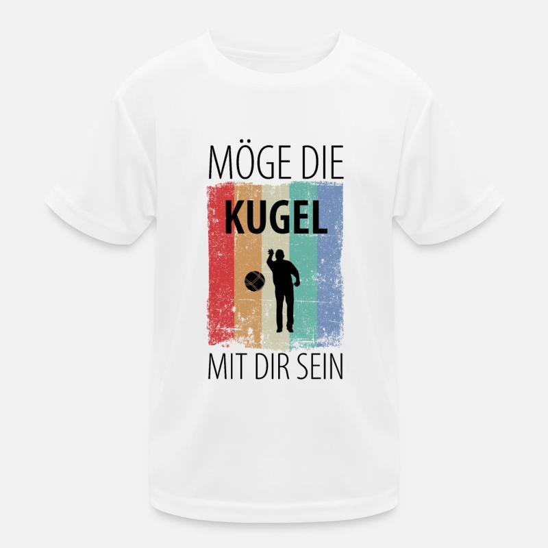 Boule Petanque Boccia Boules - Kinder Funktions-T-Shirt - Weiß