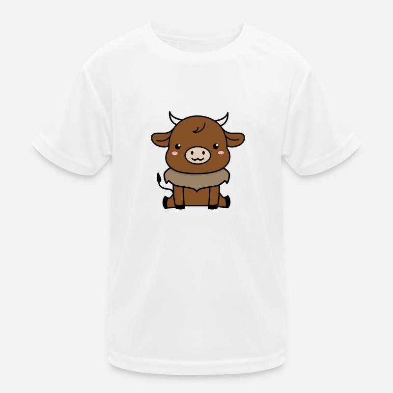 Büffel Kuh Bauernhof Kinder Funktions-T-Shirt